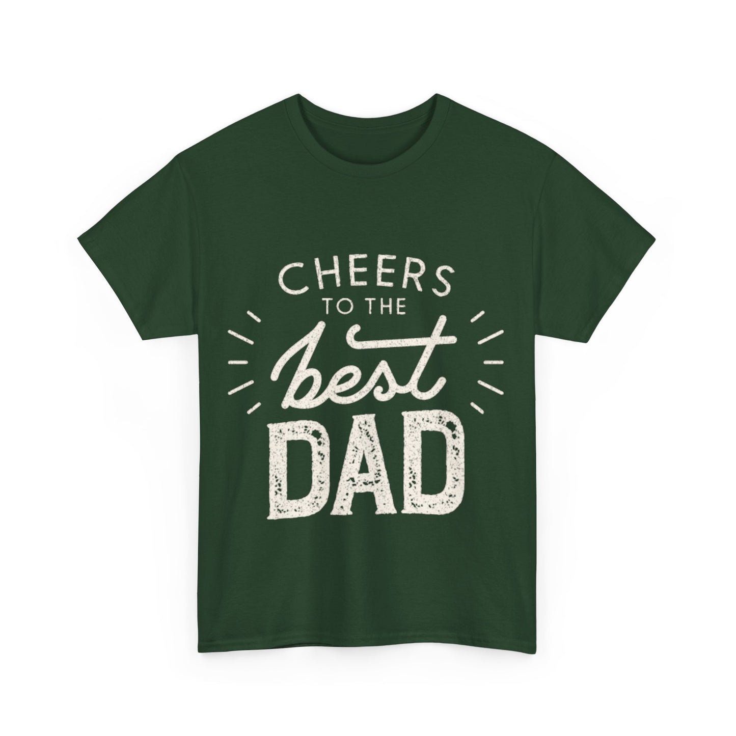 Cheers to the Best Dad Tribute T-Shirt Unisex Heavy Cotton