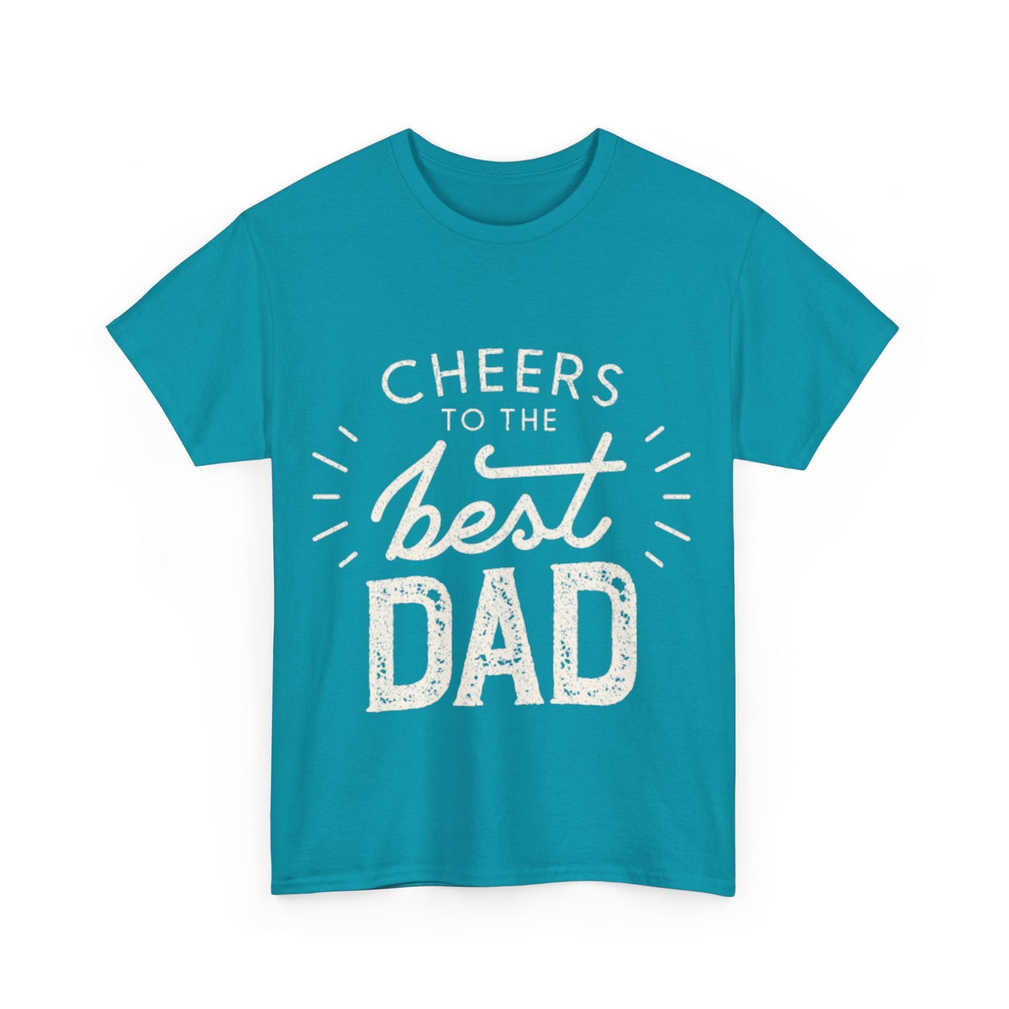 Cheers to the Best Dad Tribute T-Shirt Unisex Heavy Cotton