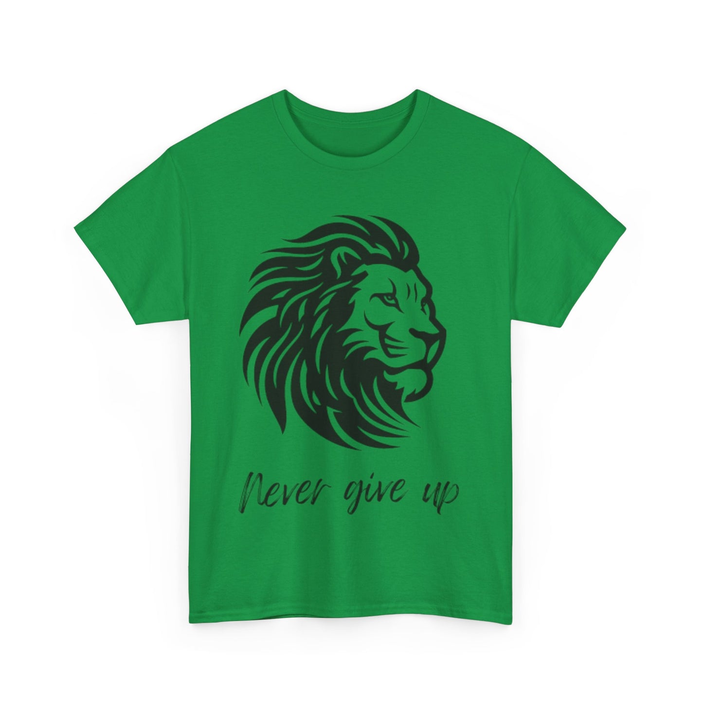 encouraging 'Never give up' Logo T-shirt - Perfect for Every Age