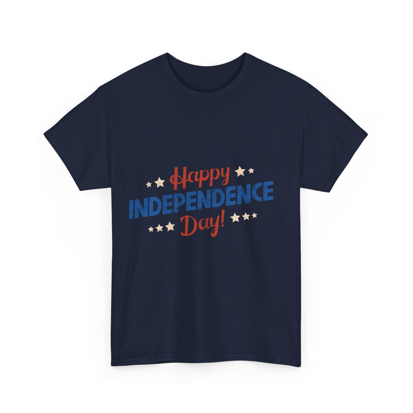 Casual "Happy Independence Day" Unisex Heavy Cotton T-shirt