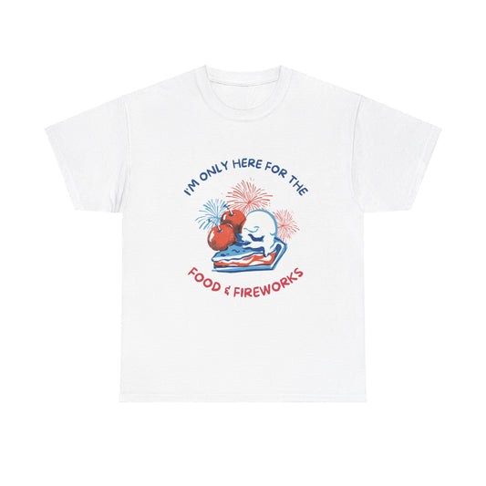 July 4th Food & Fireworks Unisex Heavy Cotton T-shirt