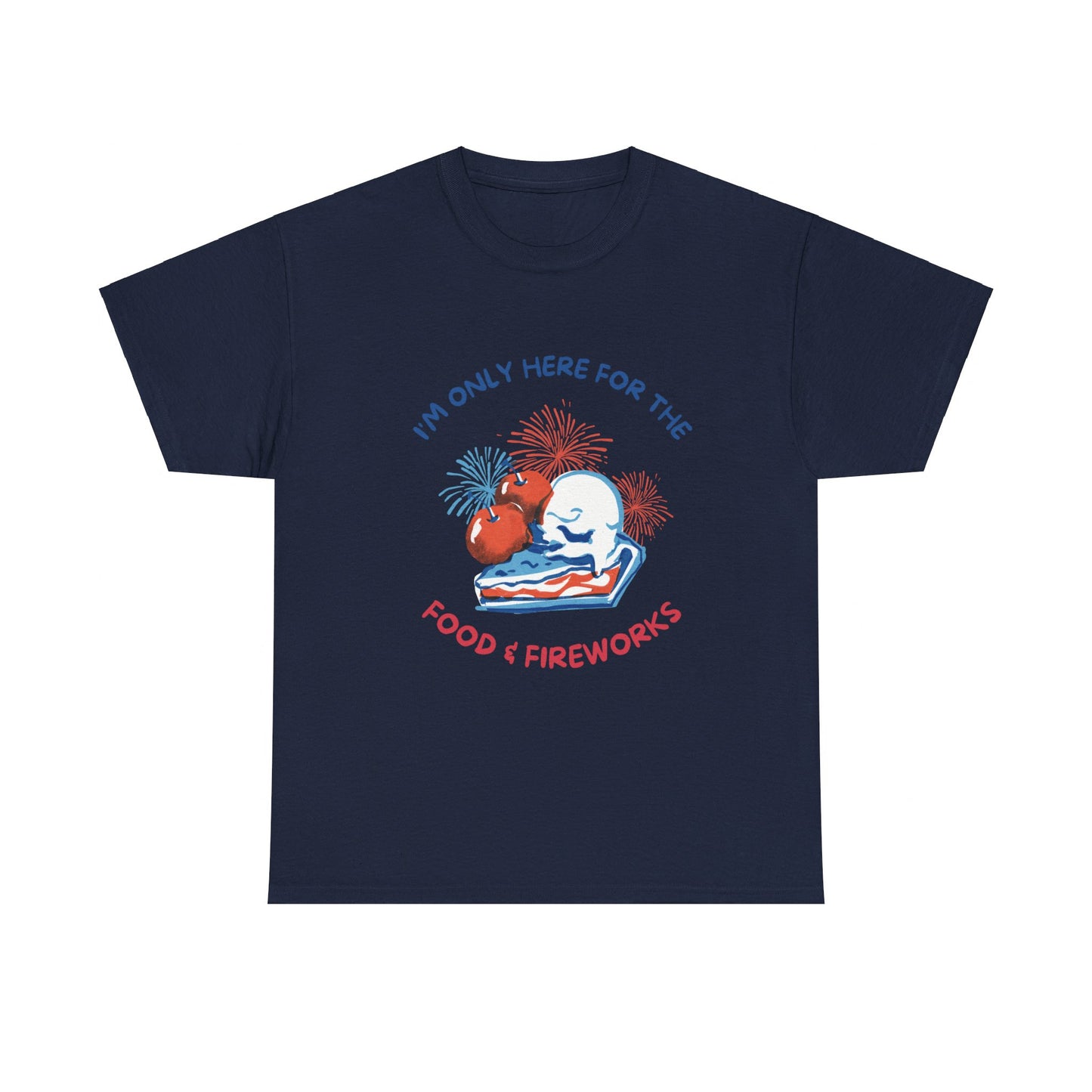 July 4th Food & Fireworks Unisex Heavy Cotton T-shirt