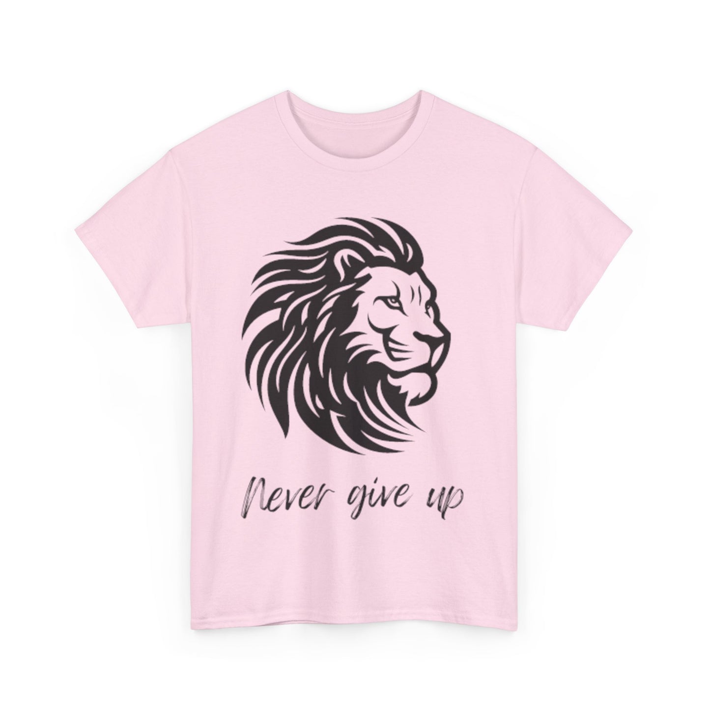 encouraging 'Never give up' Logo T-shirt - Perfect for Every Age