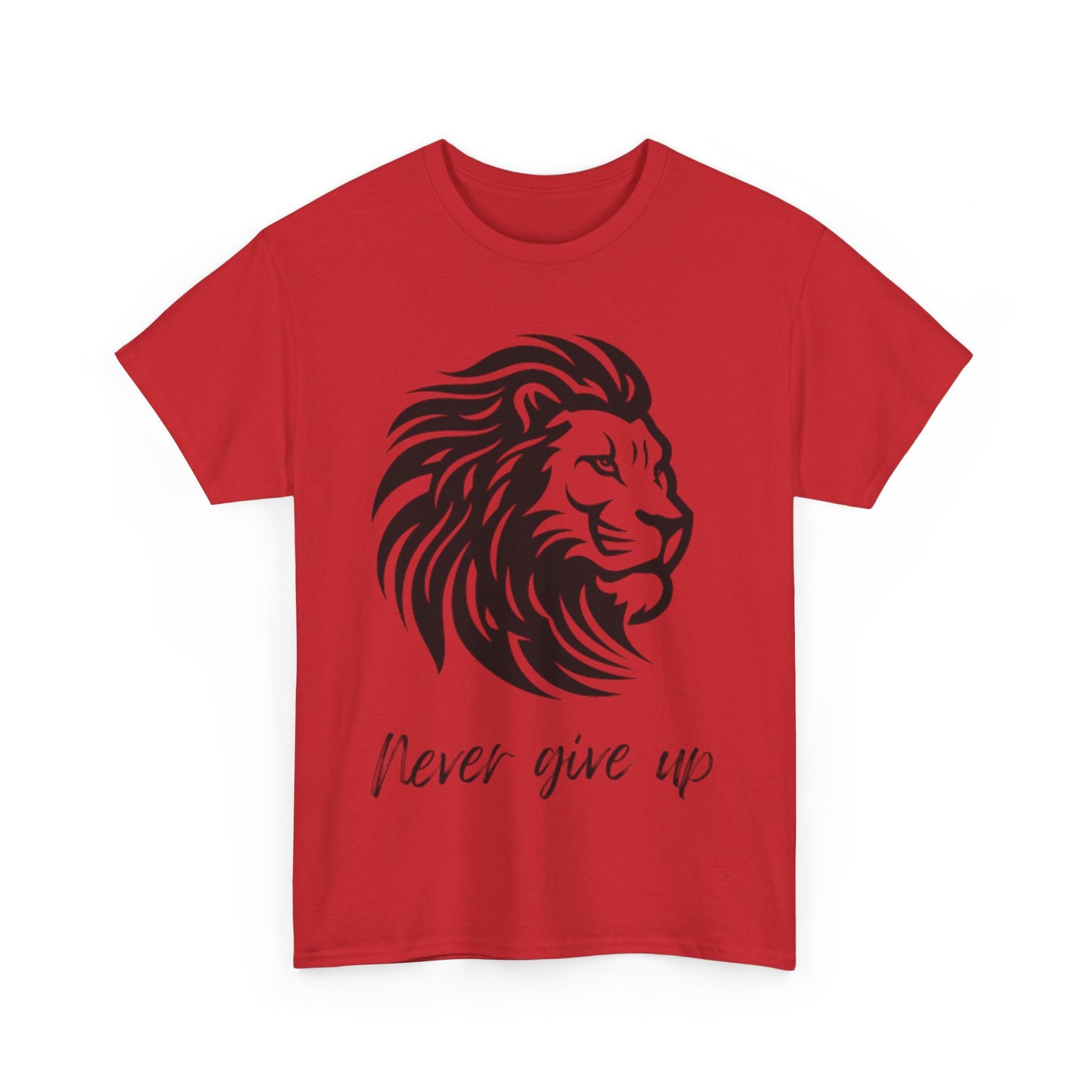 encouraging 'Never give up' Logo T-shirt - Perfect for Every Age