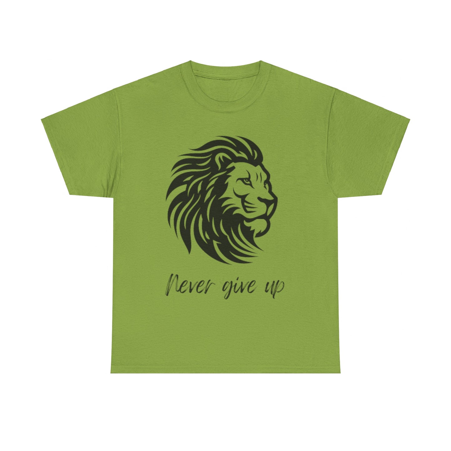 encouraging 'Never give up' Logo T-shirt - Perfect for Every Age