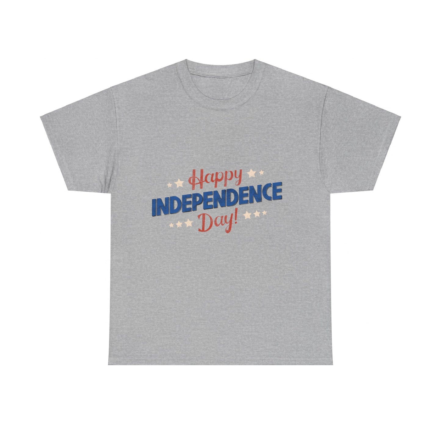 Casual "Happy Independence Day" Unisex Heavy Cotton T-shirt