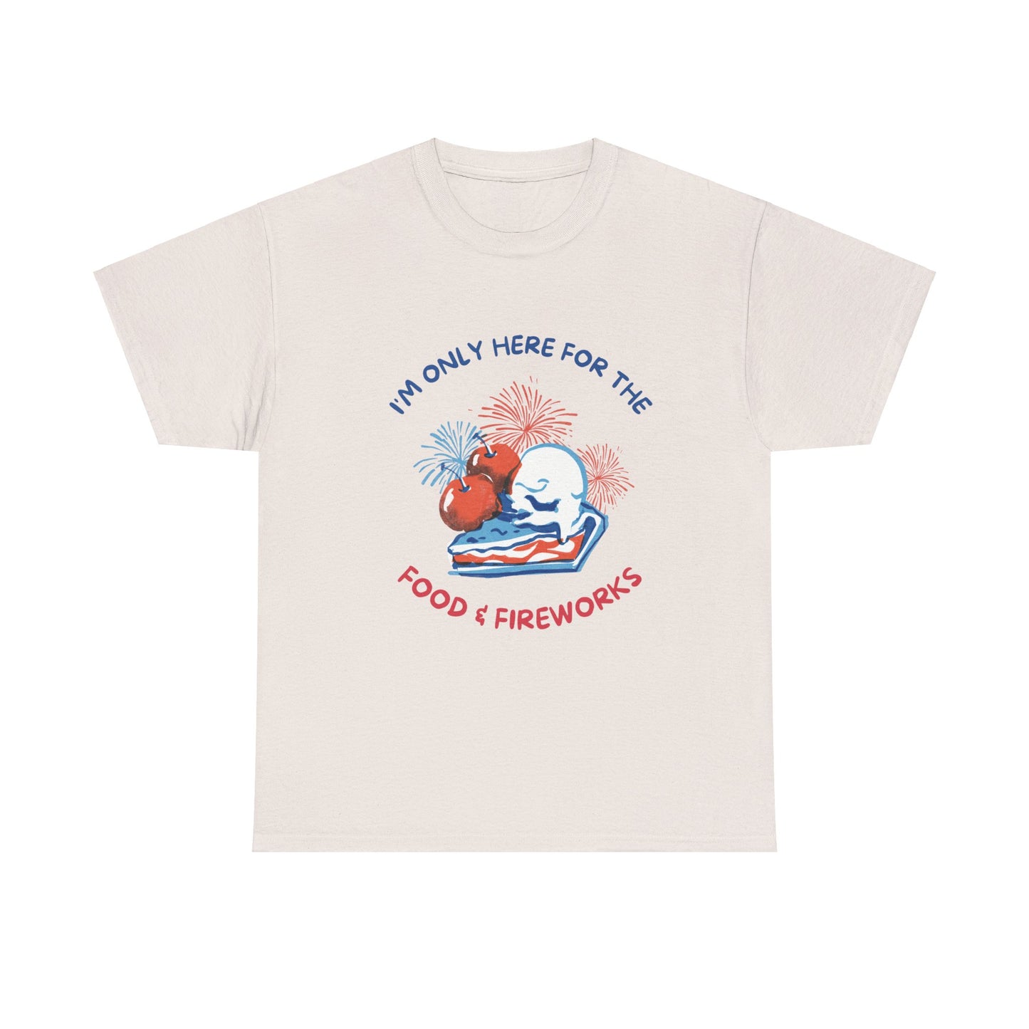 July 4th Food & Fireworks Unisex Heavy Cotton T-shirt