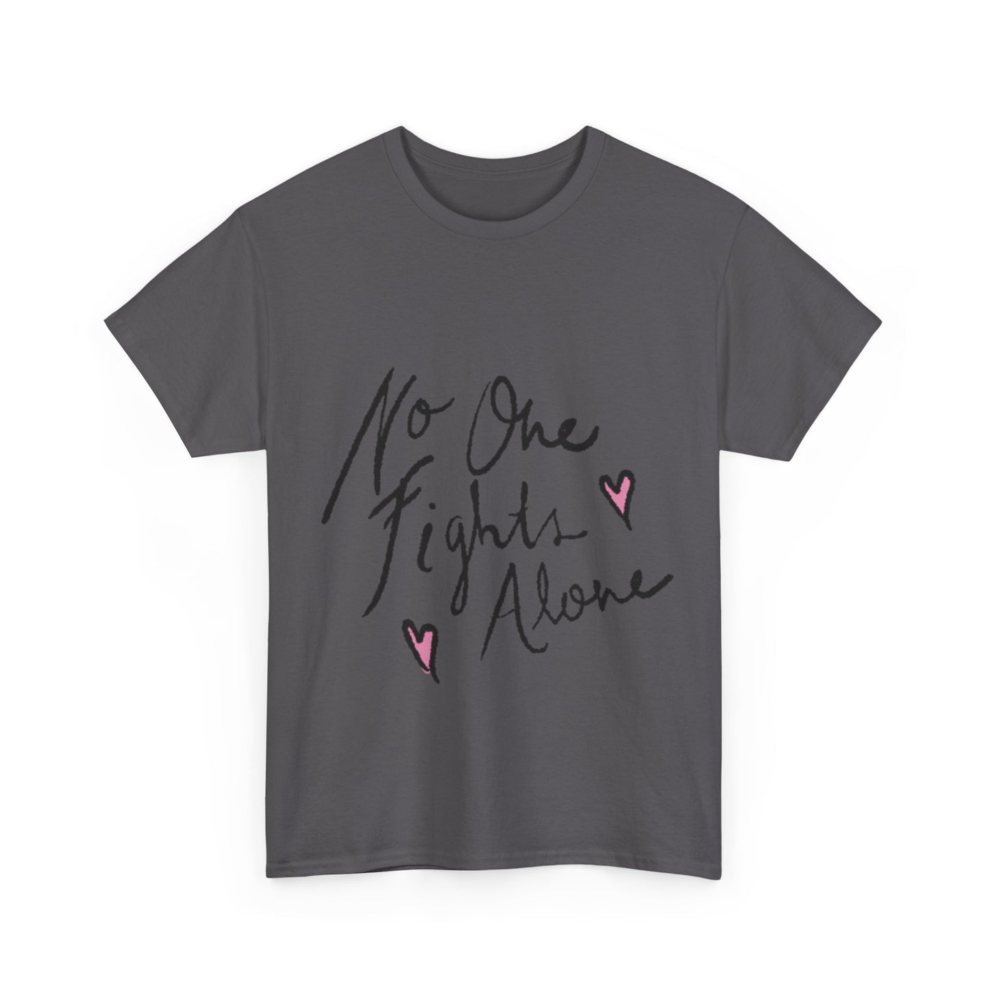 No One Fights Alone Awareness T-shirt - Stylish and Meaningful