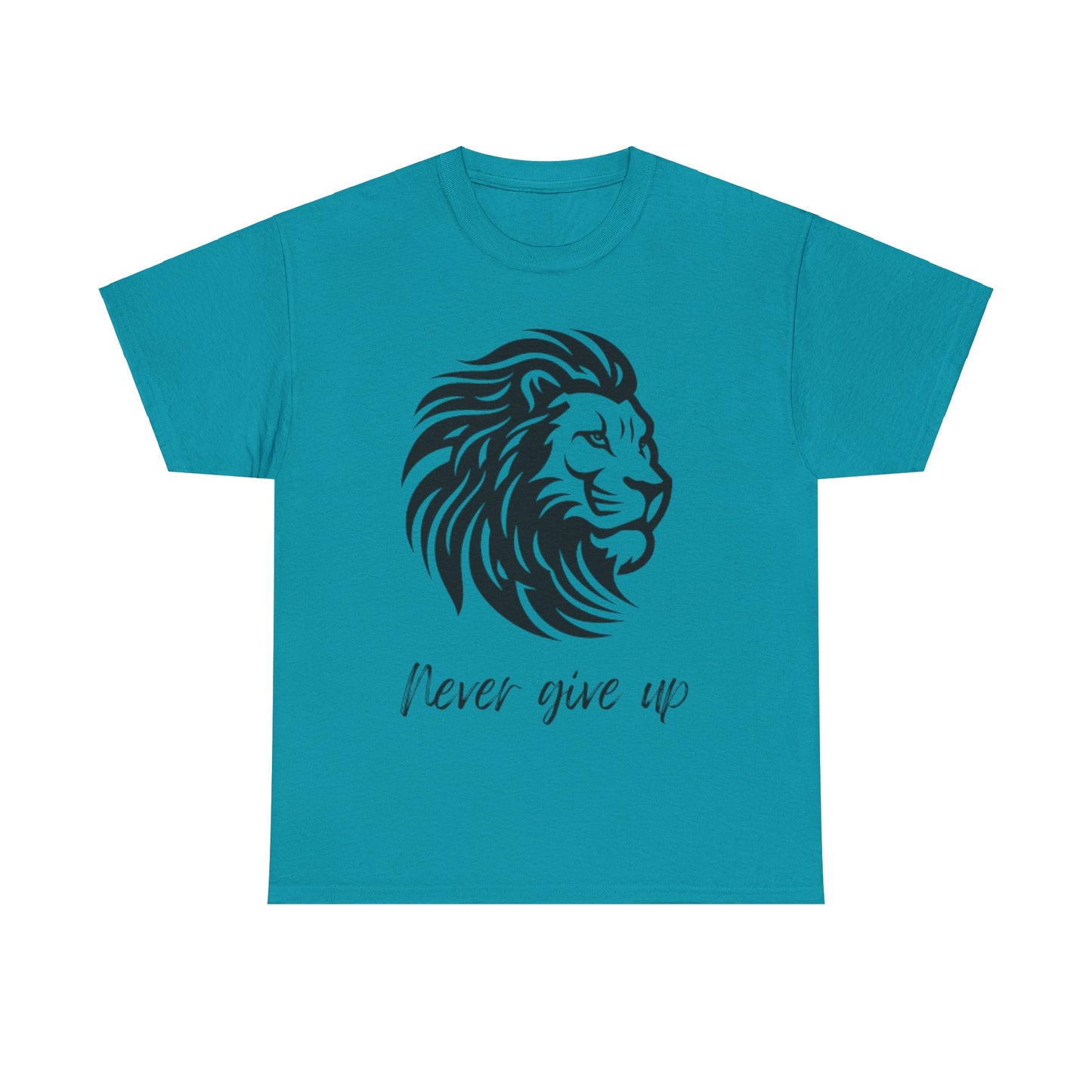 encouraging 'Never give up' Logo T-shirt - Perfect for Every Age