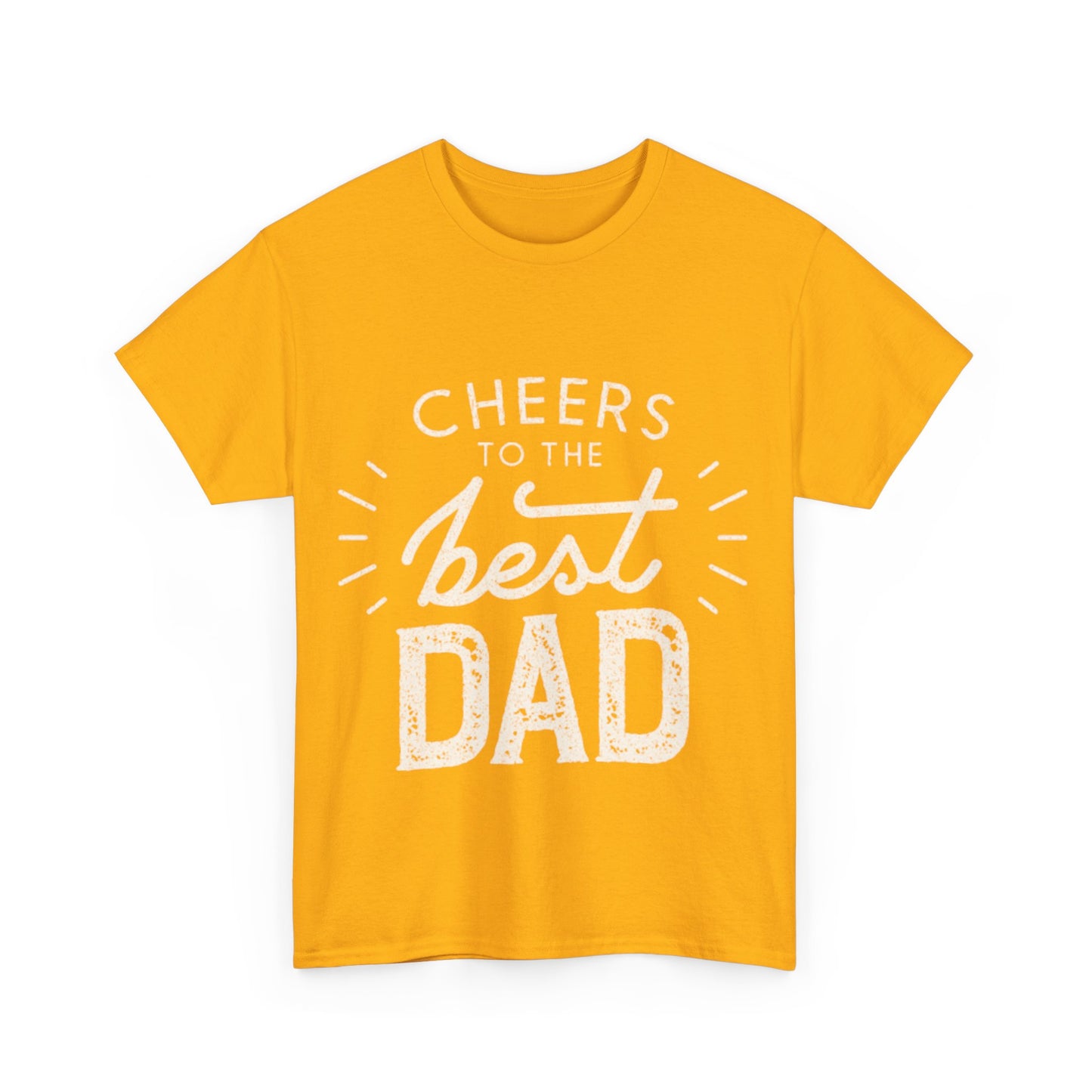 Cheers to the Best Dad Tribute T-Shirt Unisex Heavy Cotton