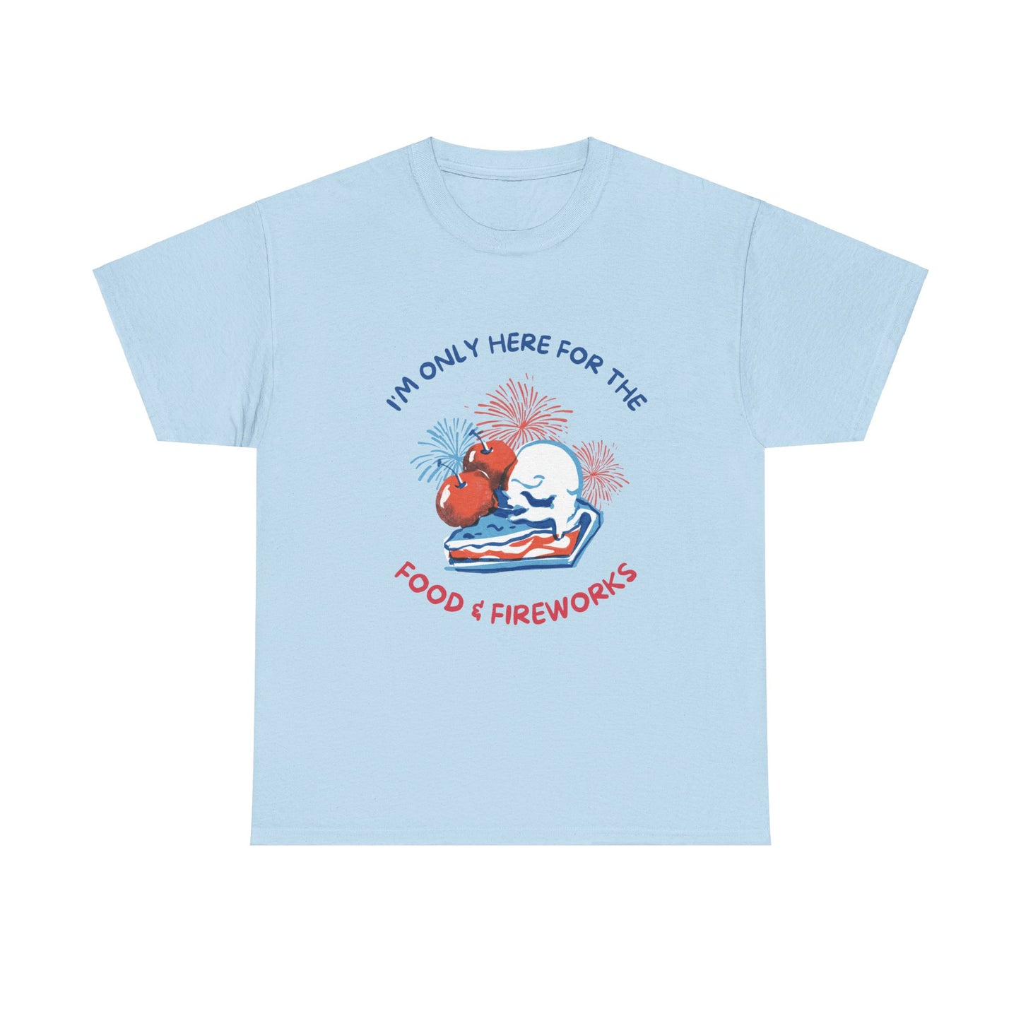 July 4th Food & Fireworks Unisex Heavy Cotton T-shirt