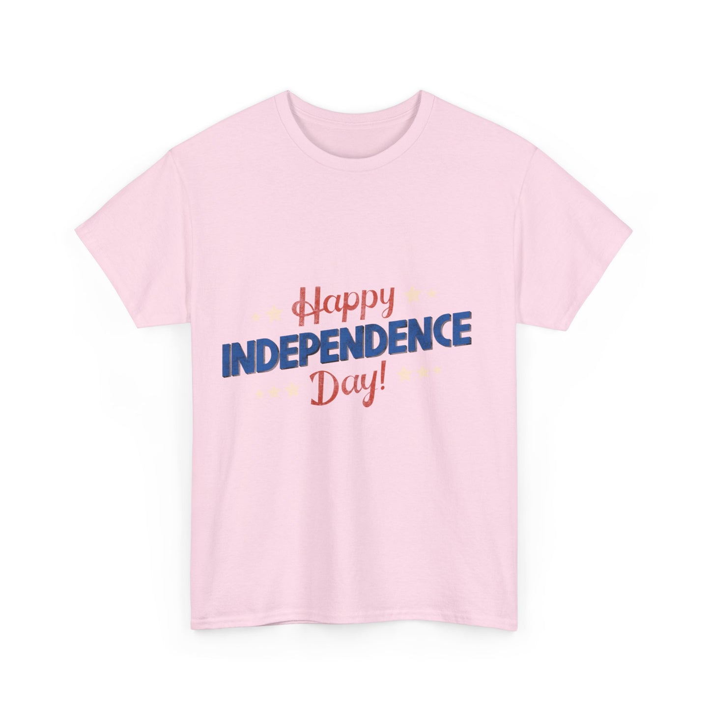 Casual "Happy Independence Day" Unisex Heavy Cotton T-shirt