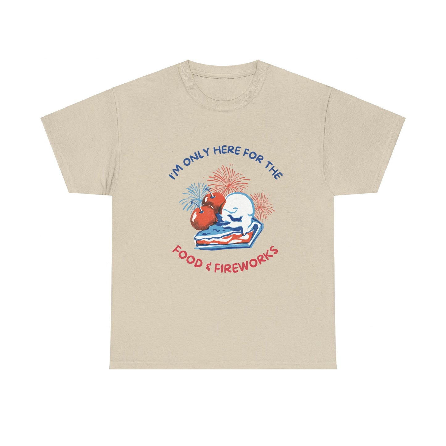 July 4th Food & Fireworks Unisex Heavy Cotton T-shirt