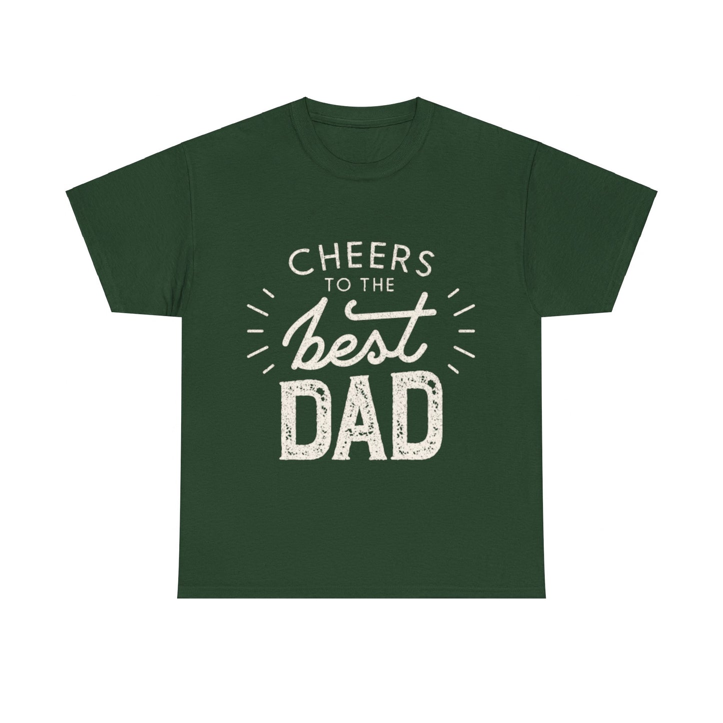 Cheers to the Best Dad Tribute T-Shirt Unisex Heavy Cotton