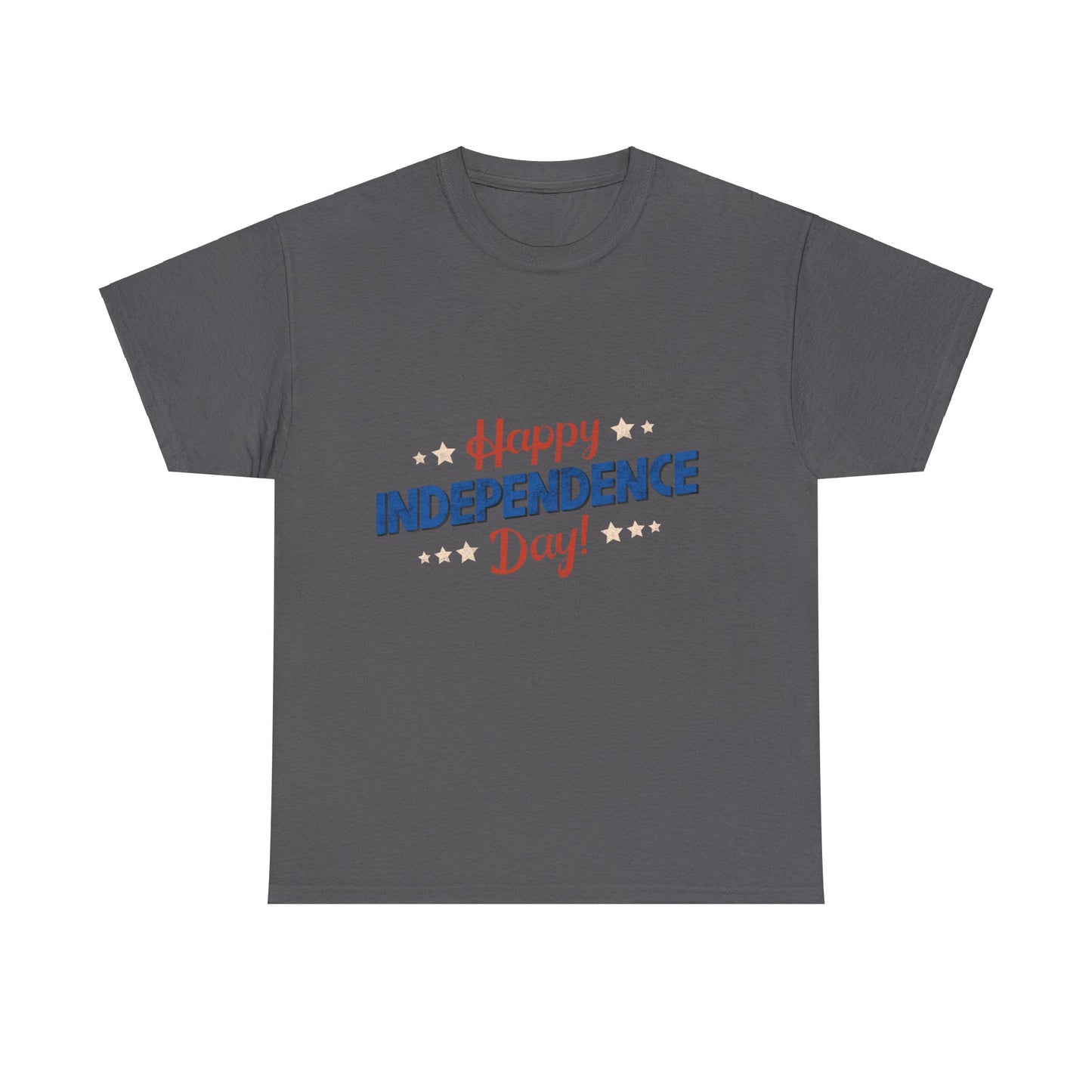 Casual "Happy Independence Day" Unisex Heavy Cotton T-shirt