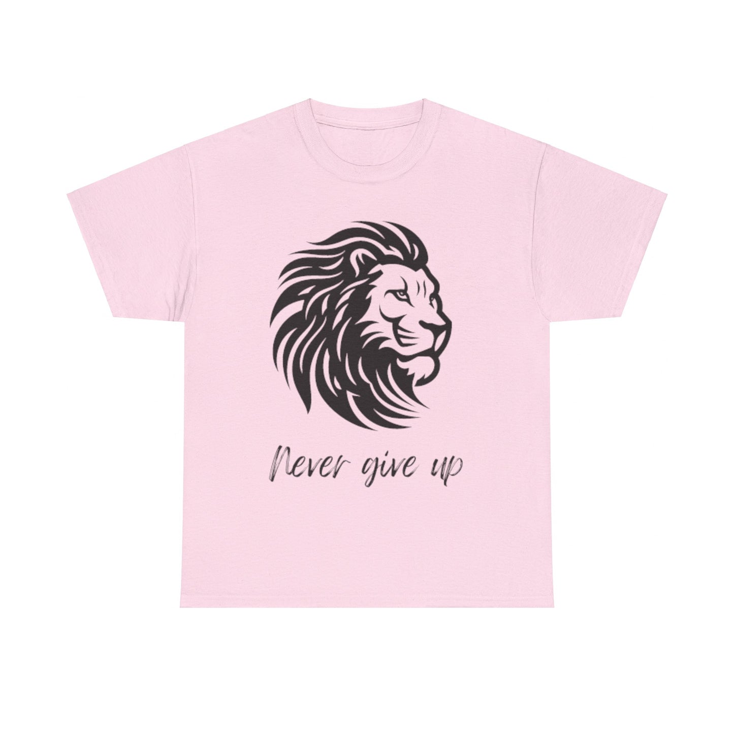 encouraging 'Never give up' Logo T-shirt - Perfect for Every Age