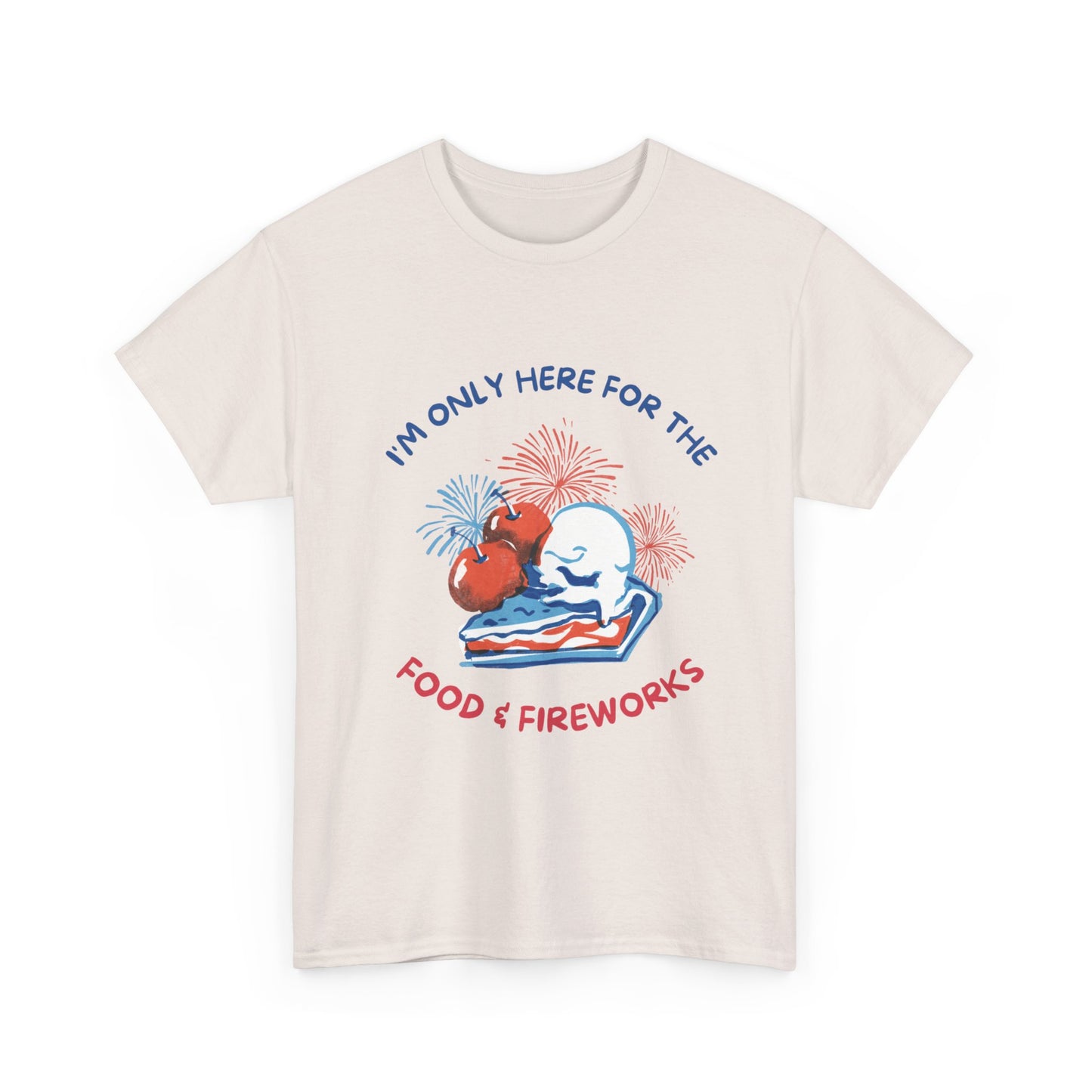 July 4th Food & Fireworks Unisex Heavy Cotton T-shirt