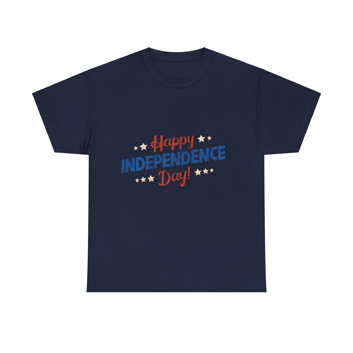 Casual "Happy Independence Day" Unisex Heavy Cotton T-shirt