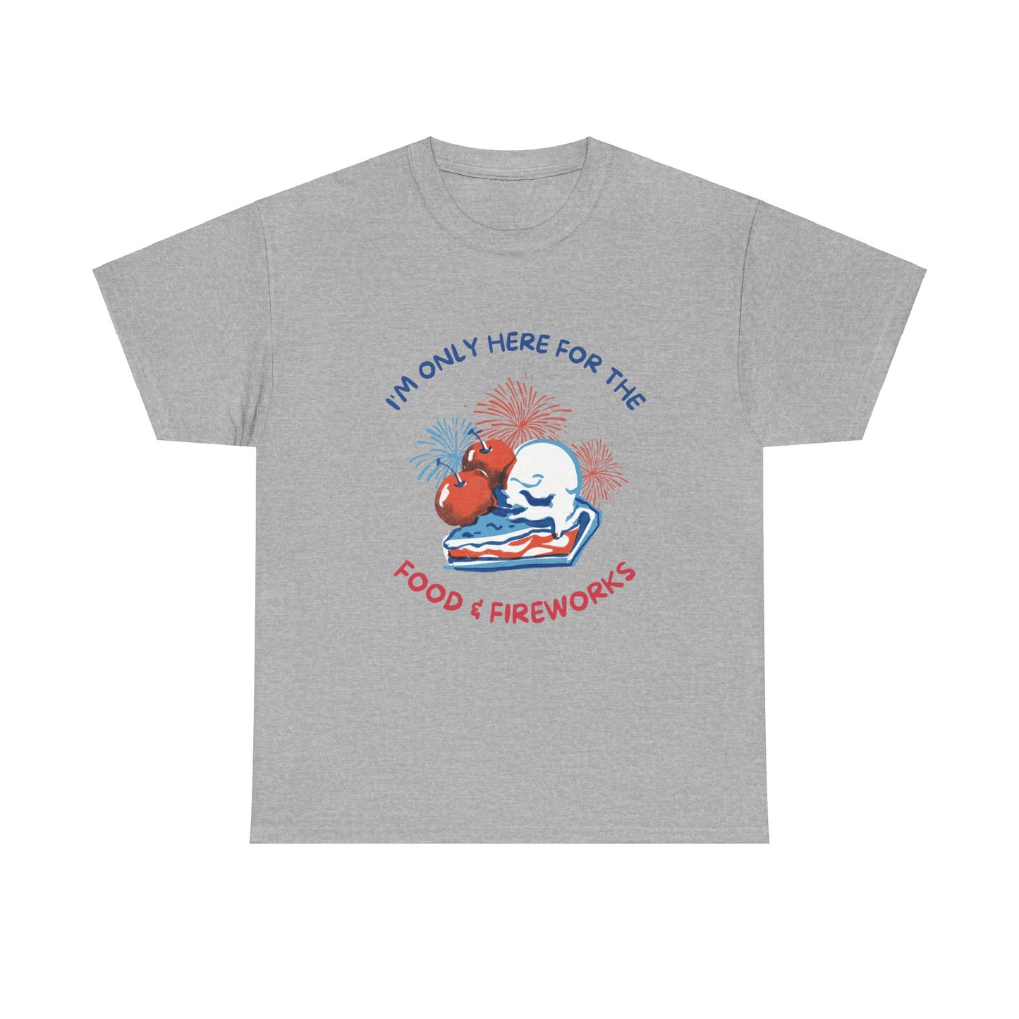 July 4th Food & Fireworks Unisex Heavy Cotton T-shirt