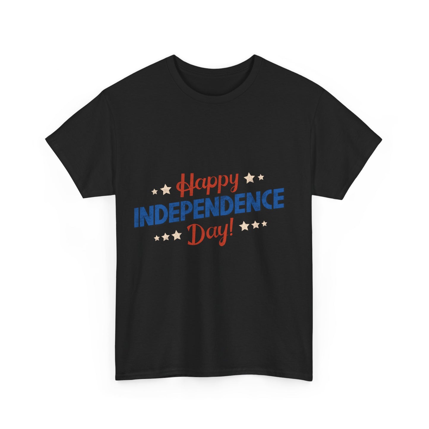 Casual "Happy Independence Day" Unisex Heavy Cotton T-shirt