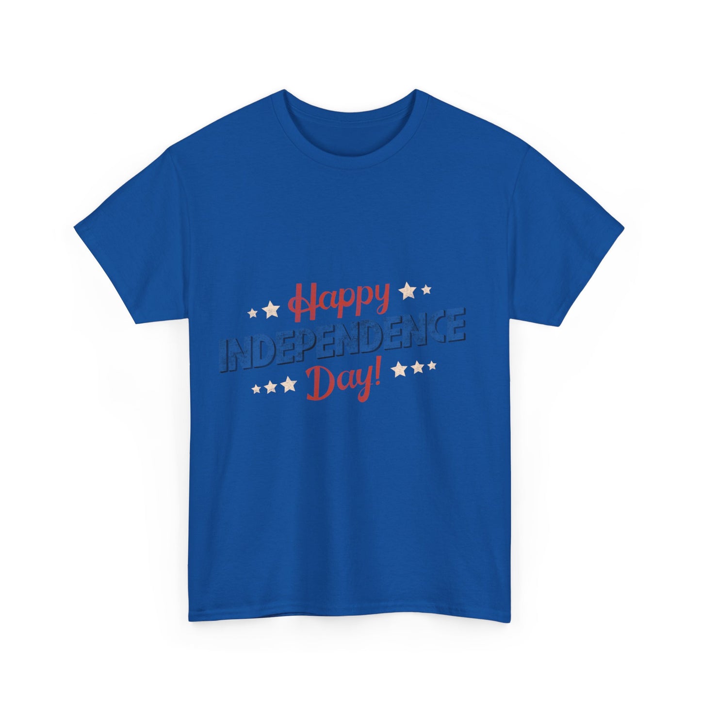 Casual "Happy Independence Day" Unisex Heavy Cotton T-shirt