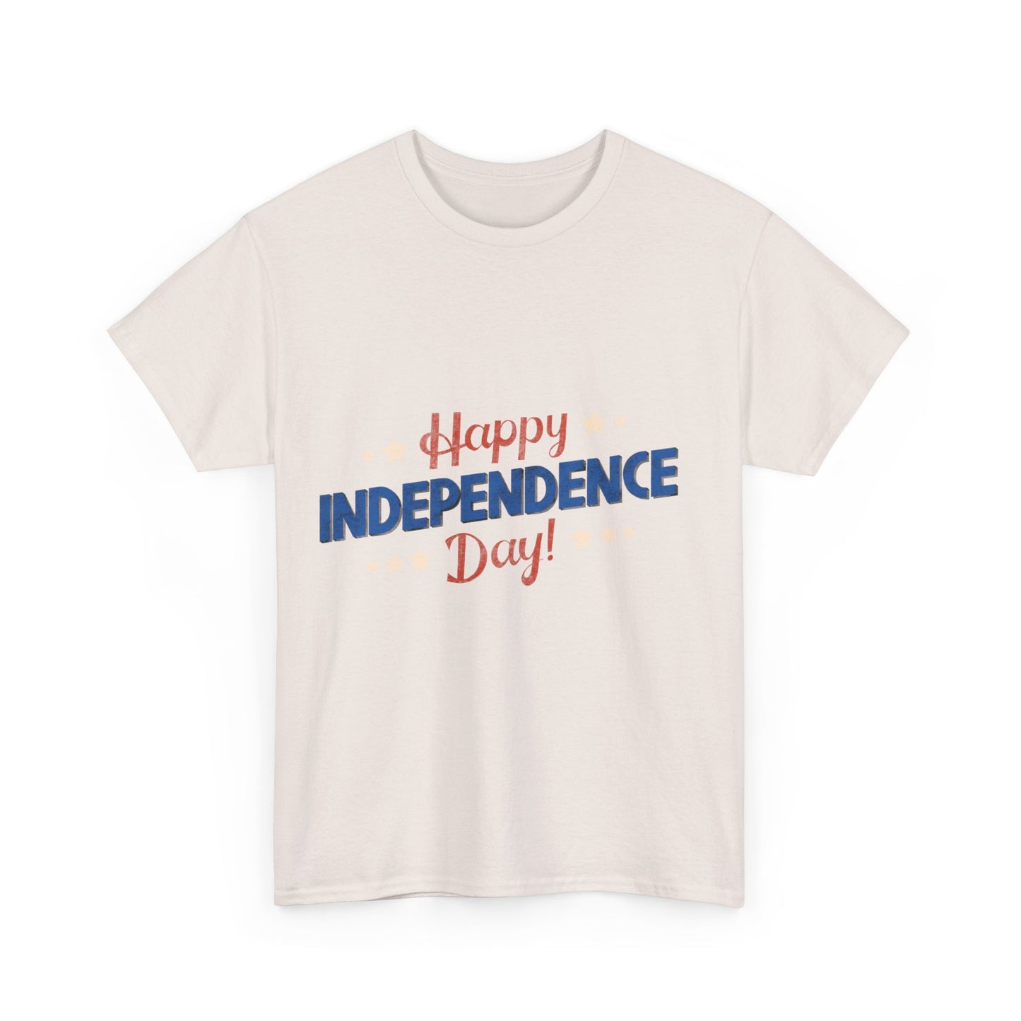 Casual "Happy Independence Day" Unisex Heavy Cotton T-shirt