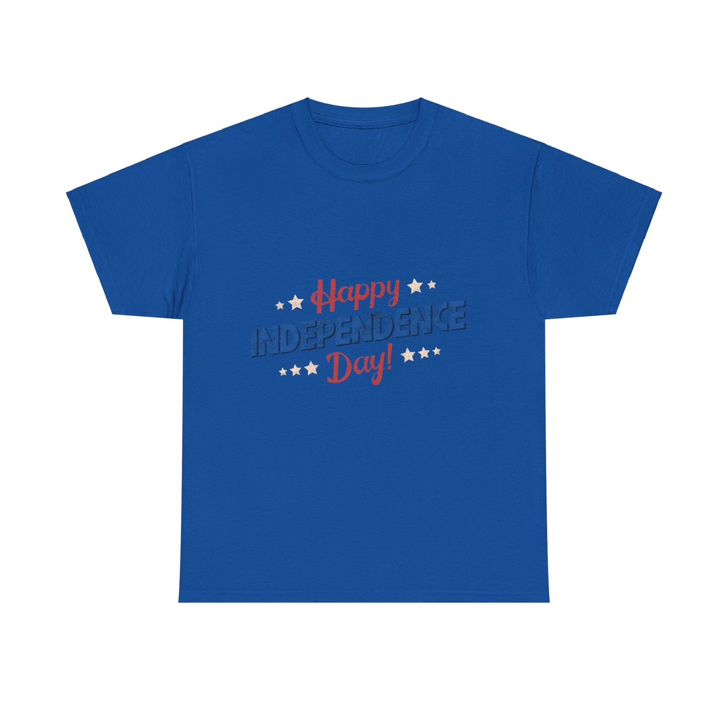 Casual "Happy Independence Day" Unisex Heavy Cotton T-shirt