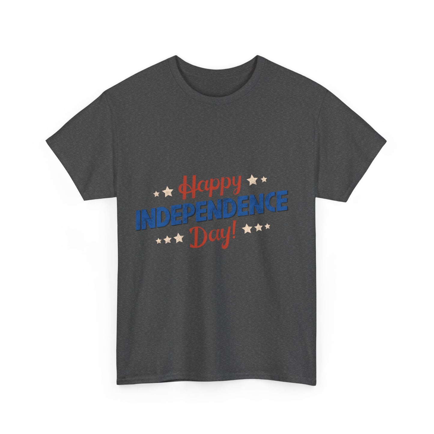 Casual "Happy Independence Day" Unisex Heavy Cotton T-shirt