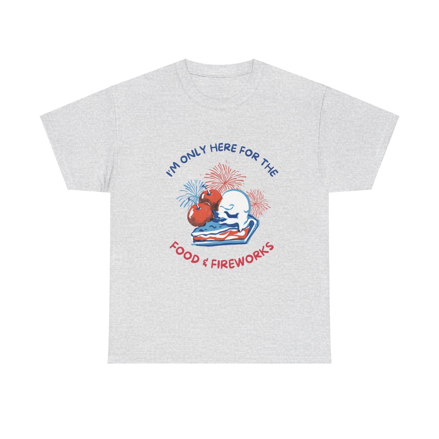 July 4th Food & Fireworks Unisex Heavy Cotton T-shirt