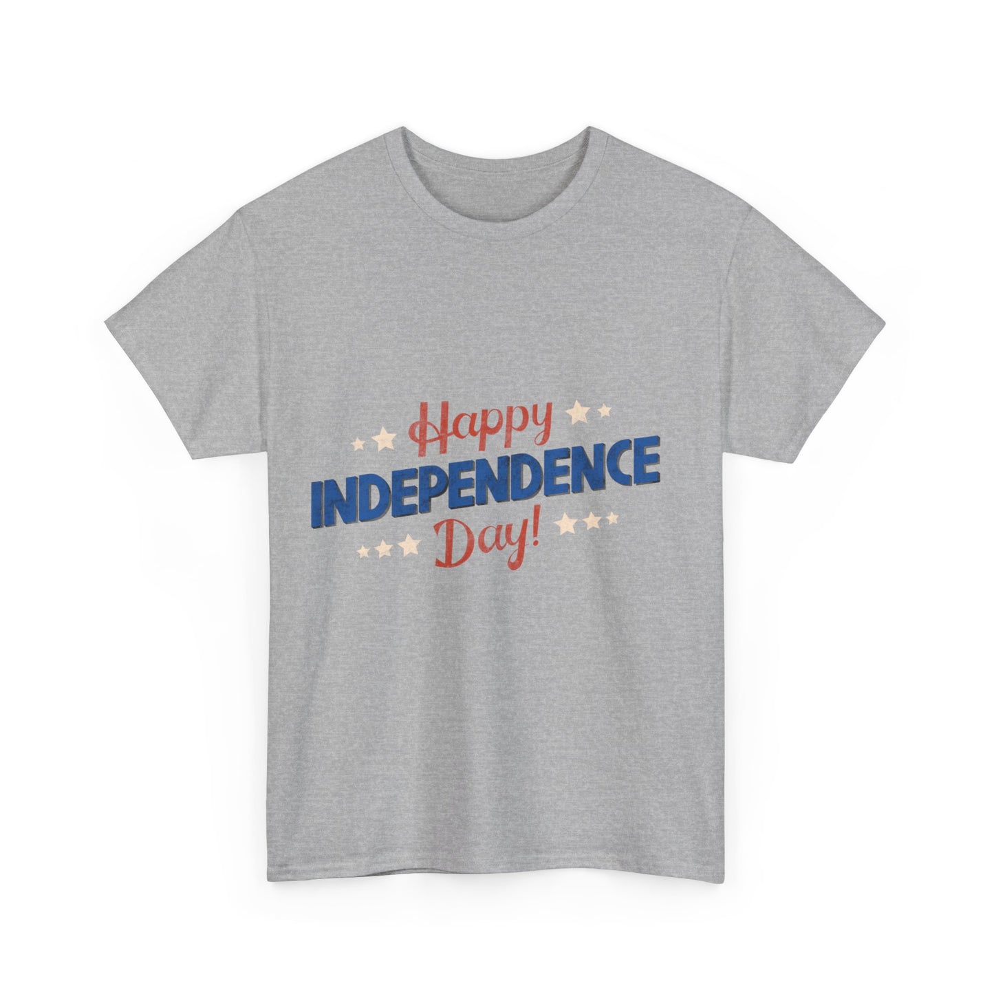 Casual "Happy Independence Day" Unisex Heavy Cotton T-shirt