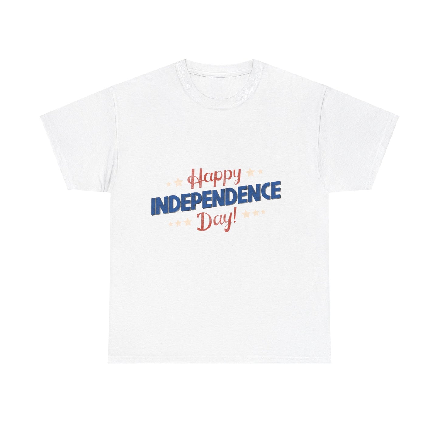 Casual "Happy Independence Day" Unisex Heavy Cotton T-shirt