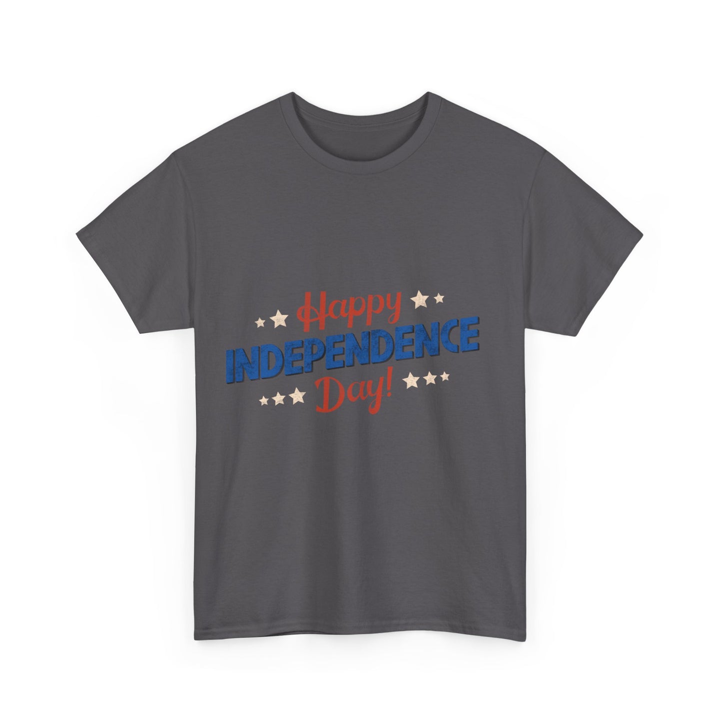 Casual "Happy Independence Day" Unisex Heavy Cotton T-shirt