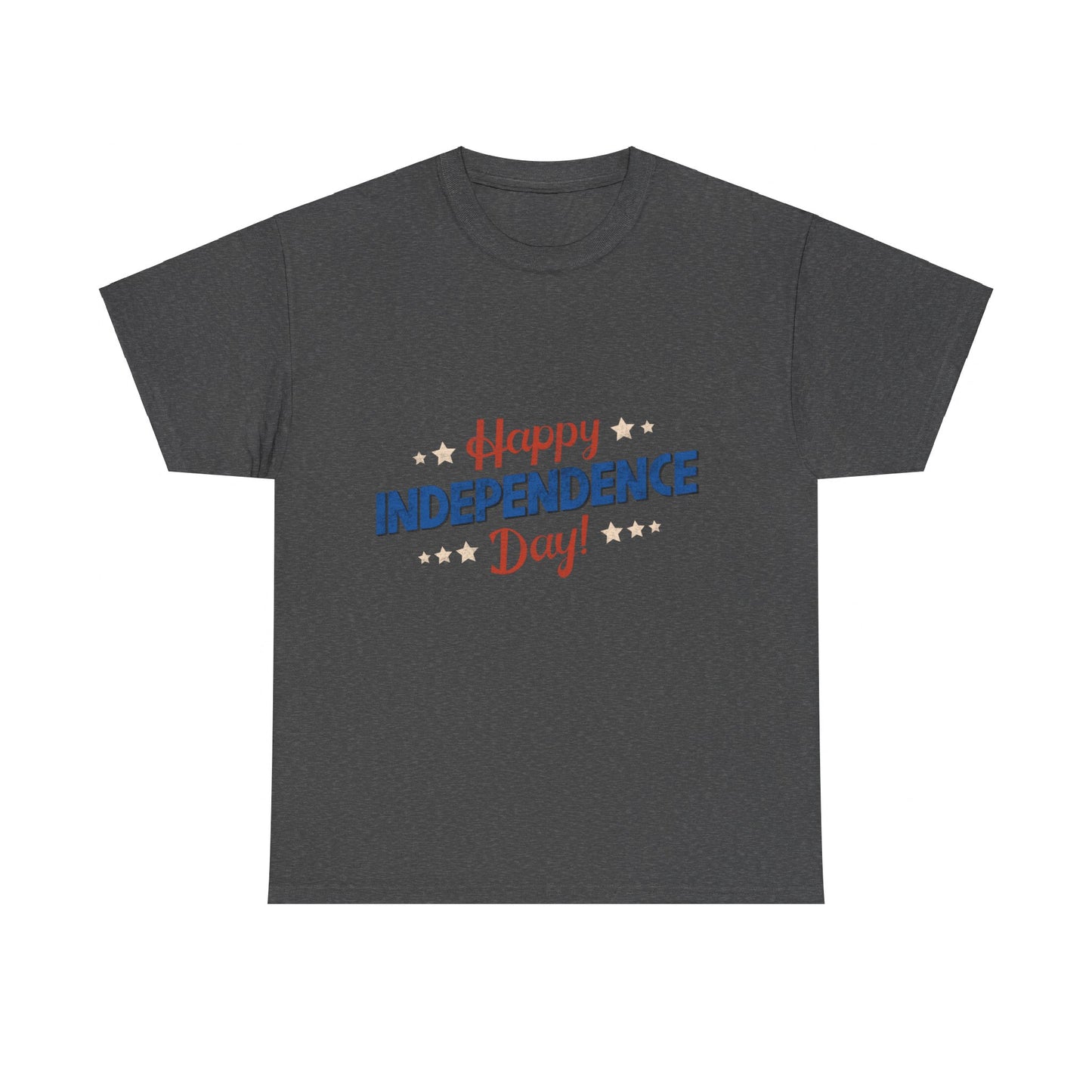 Casual "Happy Independence Day" Unisex Heavy Cotton T-shirt