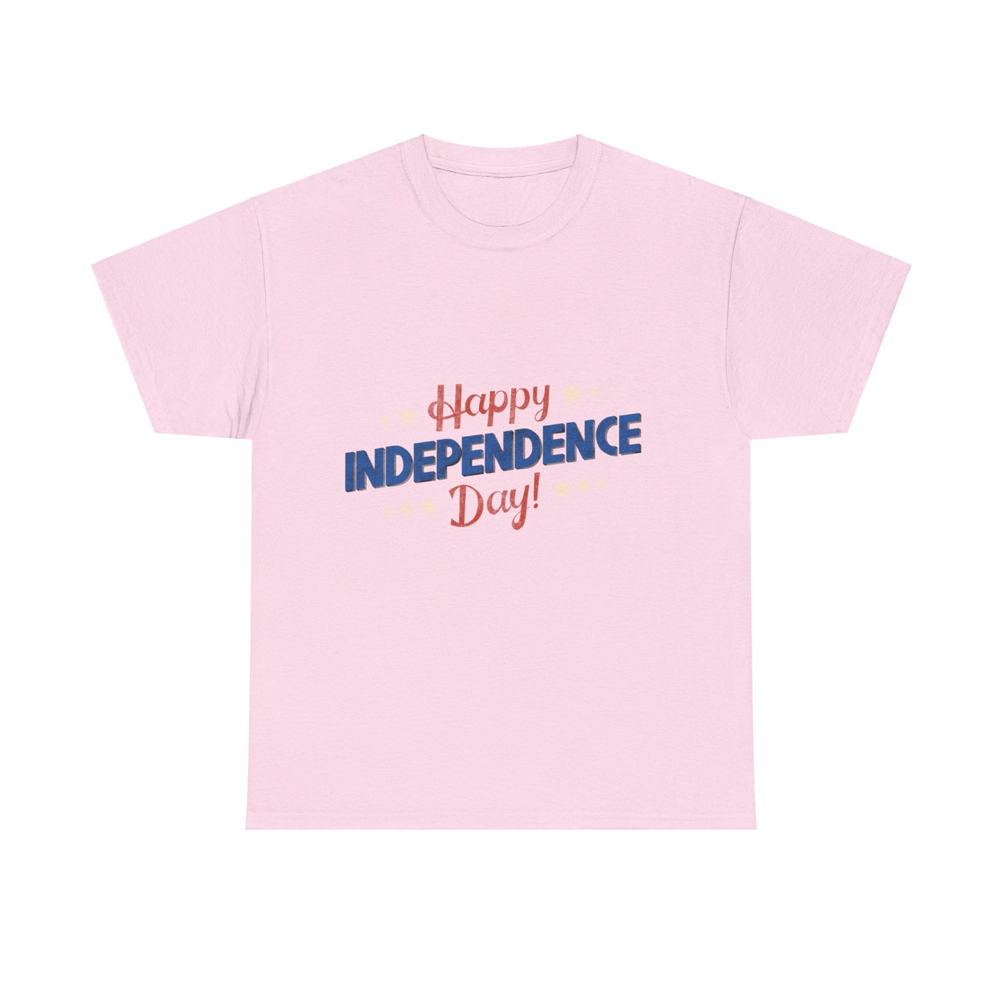 Casual "Happy Independence Day" Unisex Heavy Cotton T-shirt