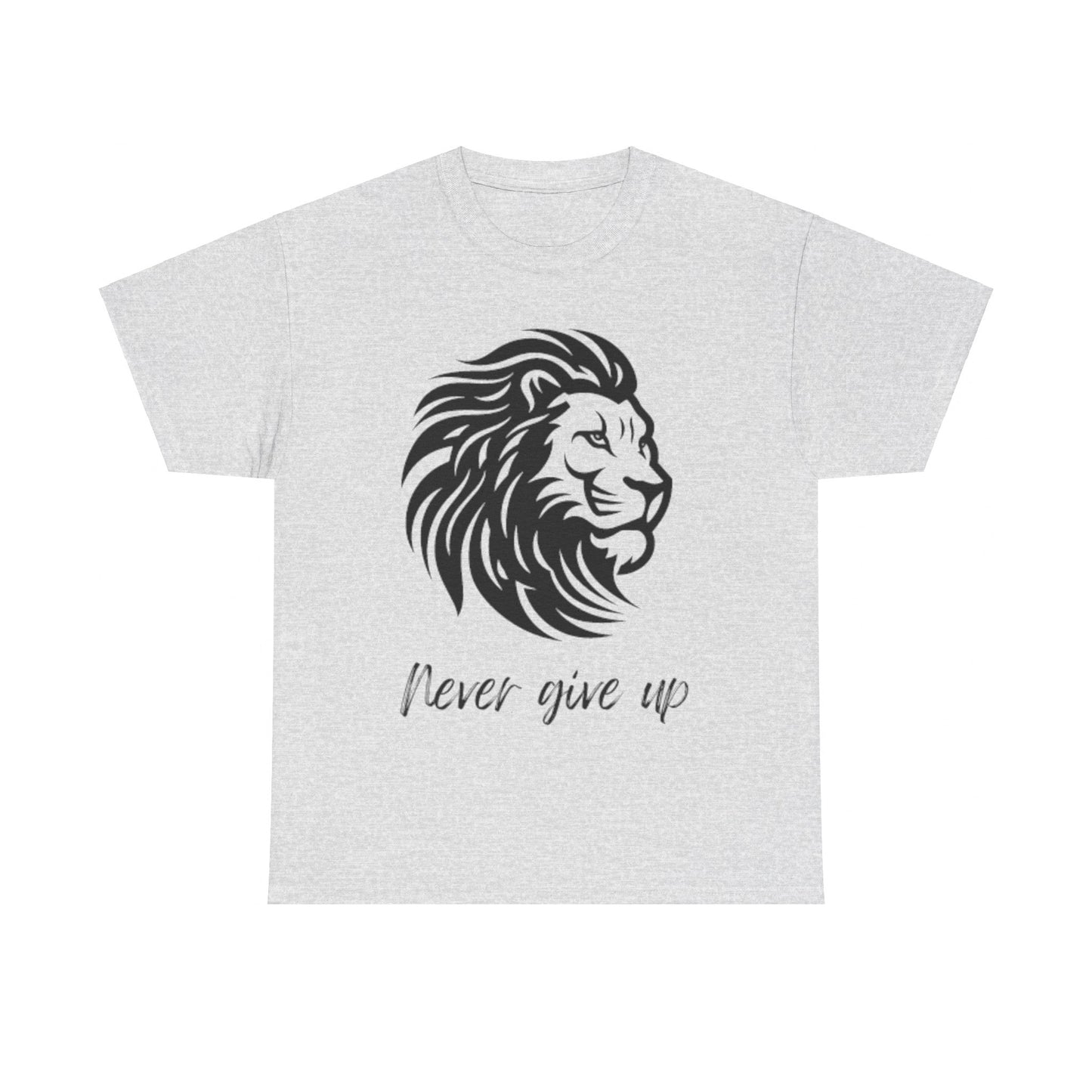 encouraging 'Never give up' Logo T-shirt - Perfect for Every Age