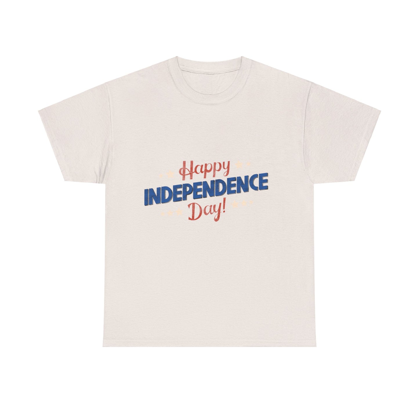 Casual "Happy Independence Day" Unisex Heavy Cotton T-shirt