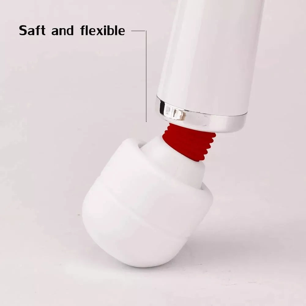 Handheld Personal Wand Massager with 10 Powerful Magic Vibration- White