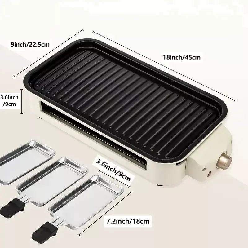 1500W Portable Smokeless Electric Grill – Non-Stick with Removable Plate